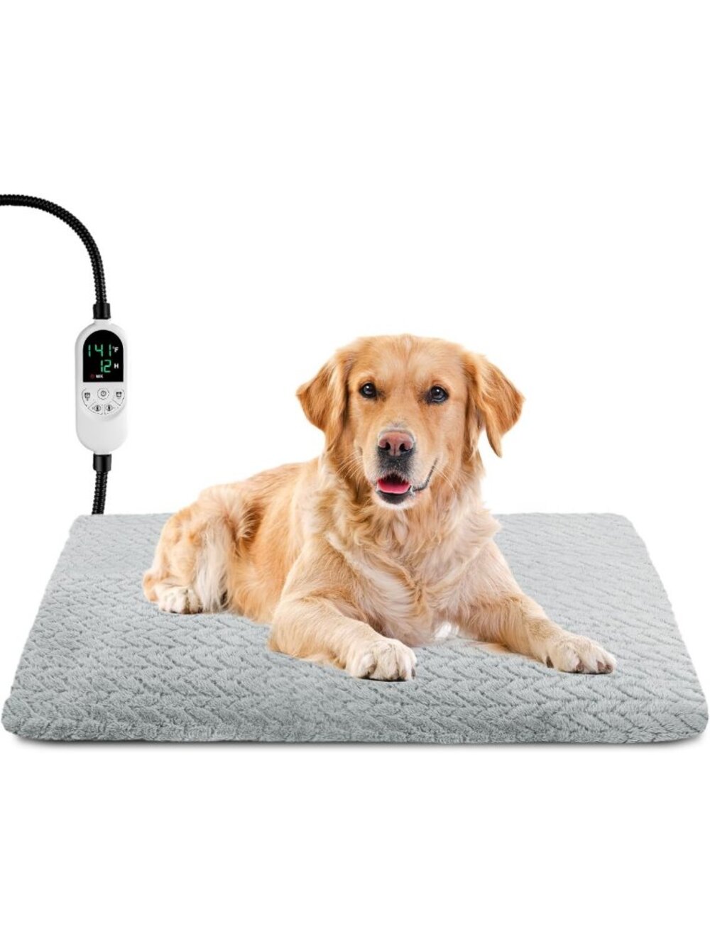 Cozy Heated Pet Pad for Cats & Dogs, Chew-Resistant, 12 Temp Levels, 28"x18